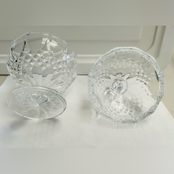 Vintage French Cristal D’Arques lead crystal Bon Bon candy dish with lid. 1950’s - Picture 4 of 5